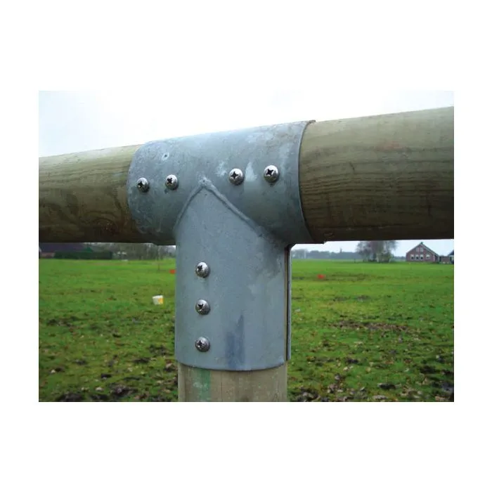 Connector palisade bracket, galvanized 3-way bracket ø12cm