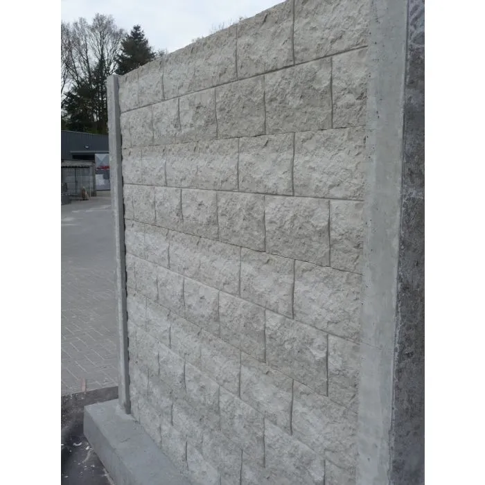 Concrete fence Rockstone 200x193cm double sided