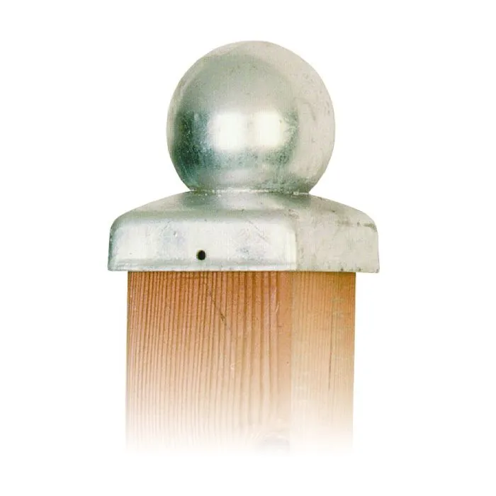 Post caps ball hot dip galvanized 91x91mm