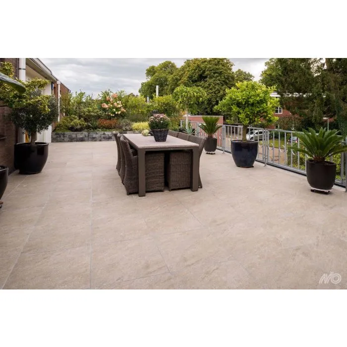 Ceramic garden tile Andes moka 60x60x2cm 