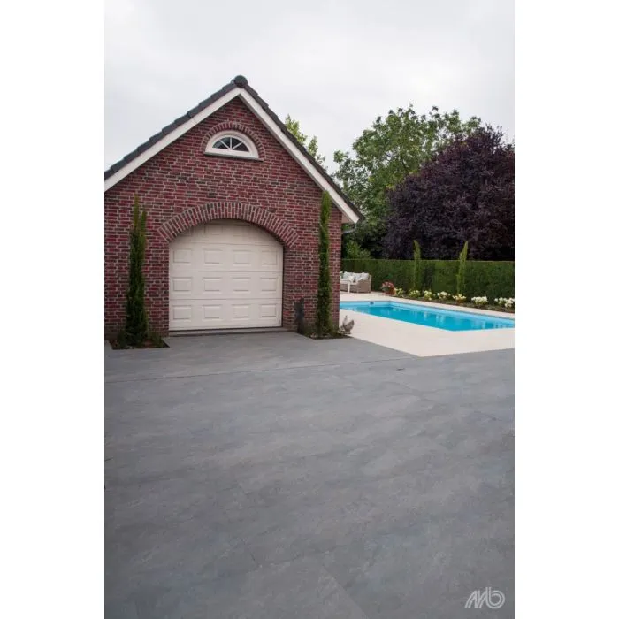 Ceramic garden tile Andes nero 60x60x2cm 