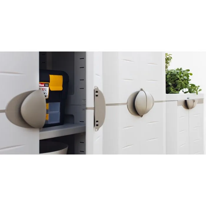 Broom closet cabinet grey 90x184cm