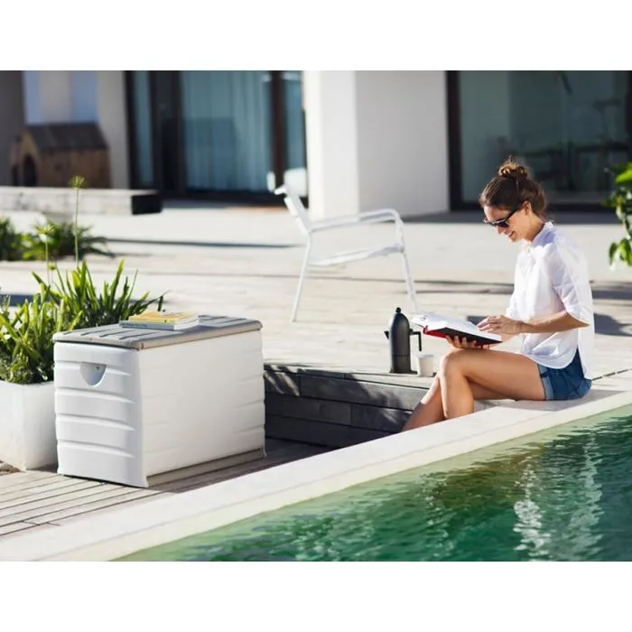 Garden Storage Box black 80x61x53cm