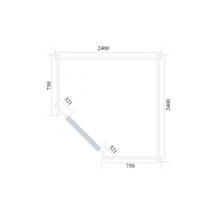 Garden shed Bentham 240x240cm