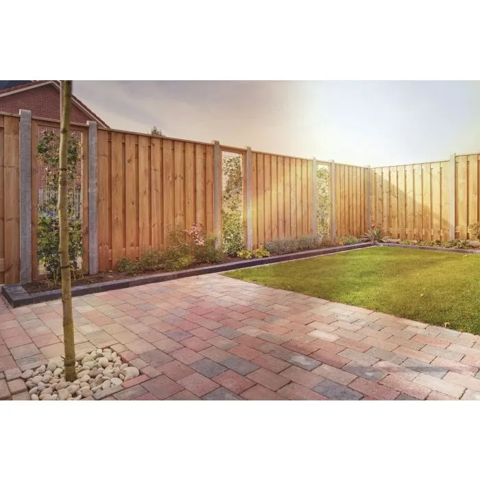 Wooden concrete Fencing hardwood II 200x190cm (15pl.)