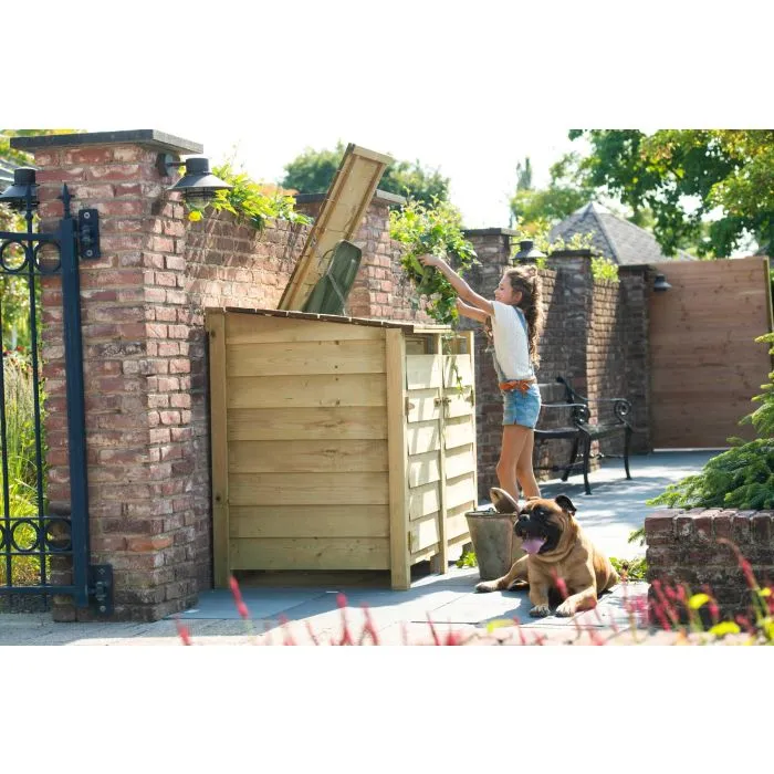 Wheelie Bin Cover double closed backend 129x152x91cm