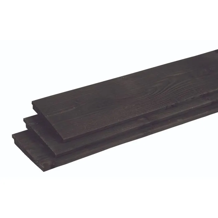 Douglas fir tongue and groove black 300cm (10/24x195mm)
