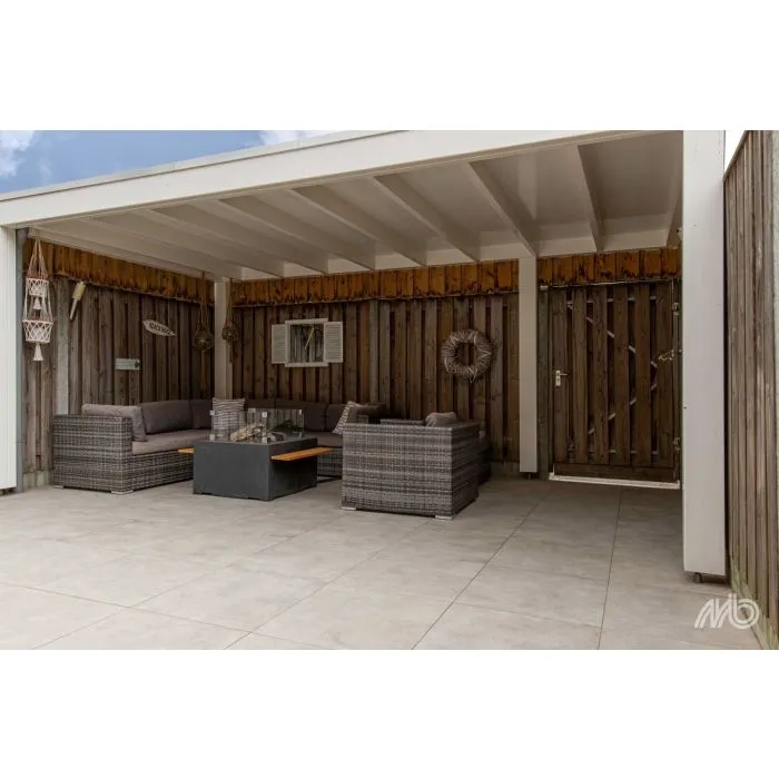 Ceramic garden tile Cimenti smoke 60x60x2cm