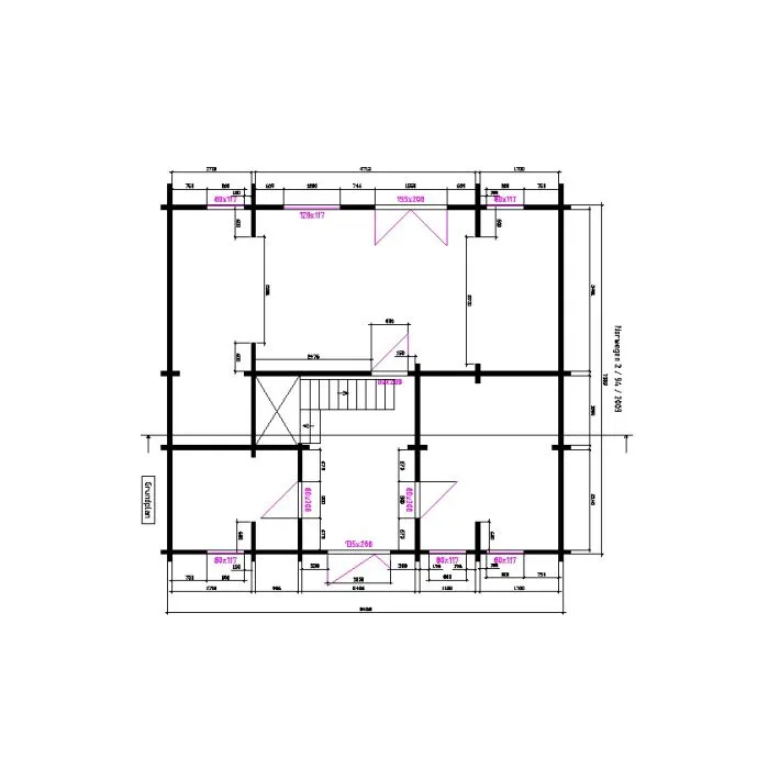 Lodge cabin Helsingborg  8.8x7.8m (94mm)