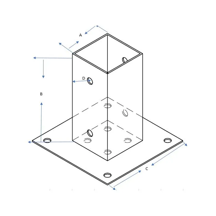 Fence base 71/150mm