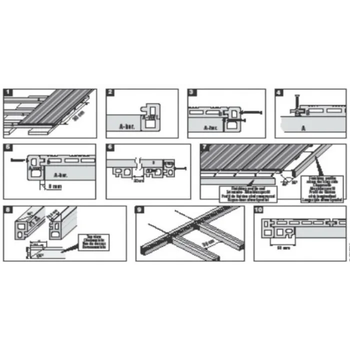 Clips decking board WPC composite 