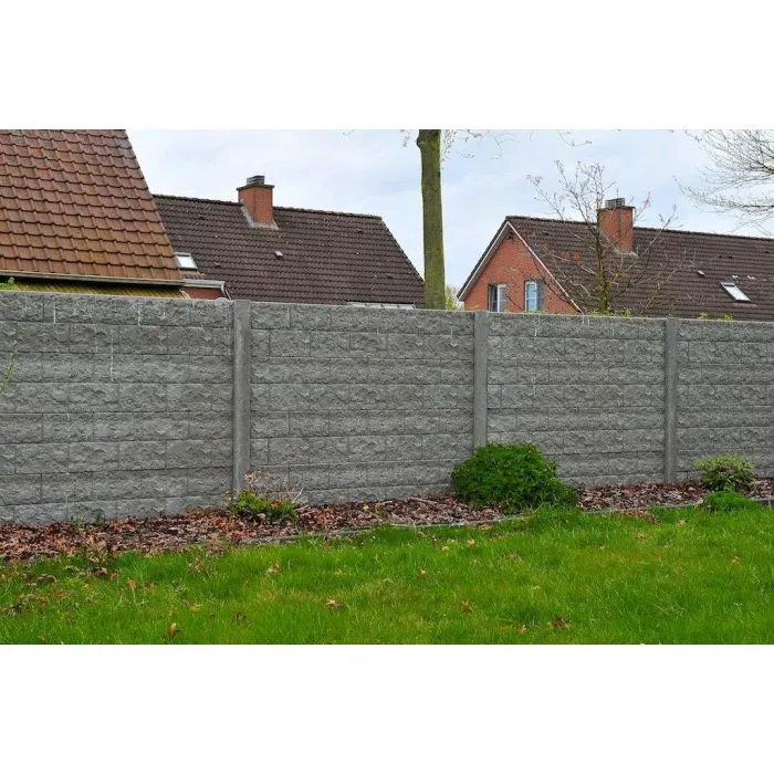 Concrete fence Rockstone 200x231cm double sided