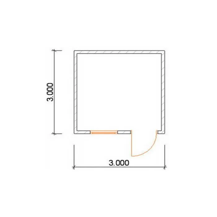 Garden shed Derby 3x3m