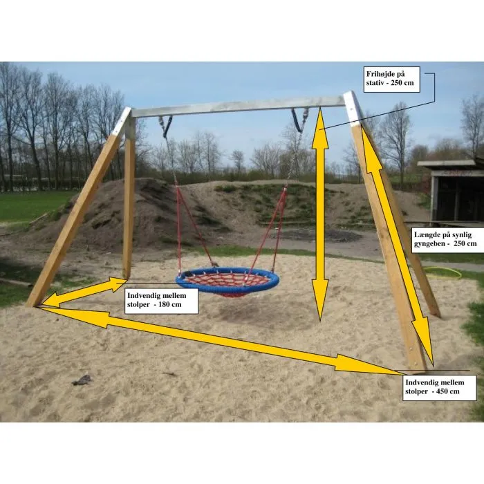 Swing beam for nest swing