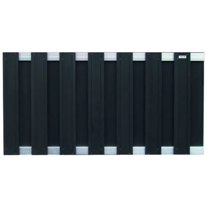 Fence panel black WPC 180x93cm