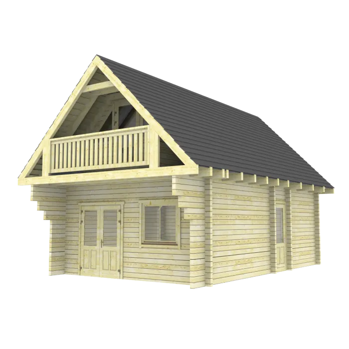 Lodge cabin Stavanger 5.2x7.8m (94mm)