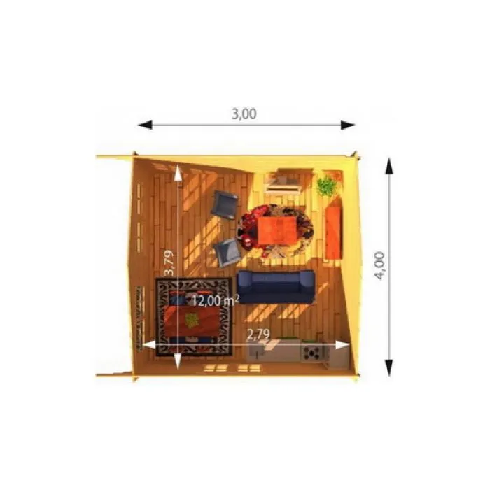 Garden shed Fleetwood 400x300cm