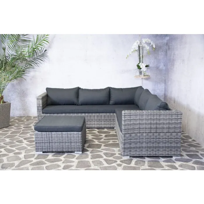 Garden furniture loungeset poly rattan Gerona (incl. cushions)