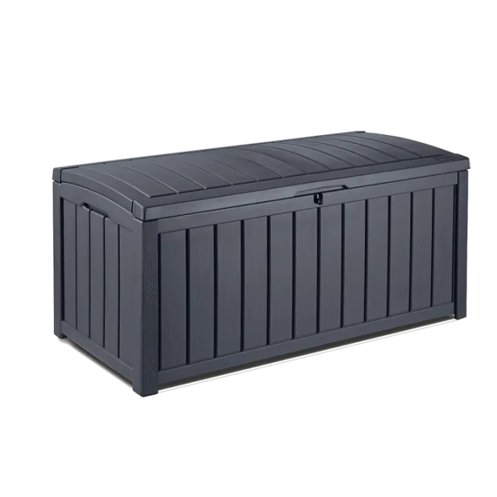 Garden Storage Box black 128x65x61cm