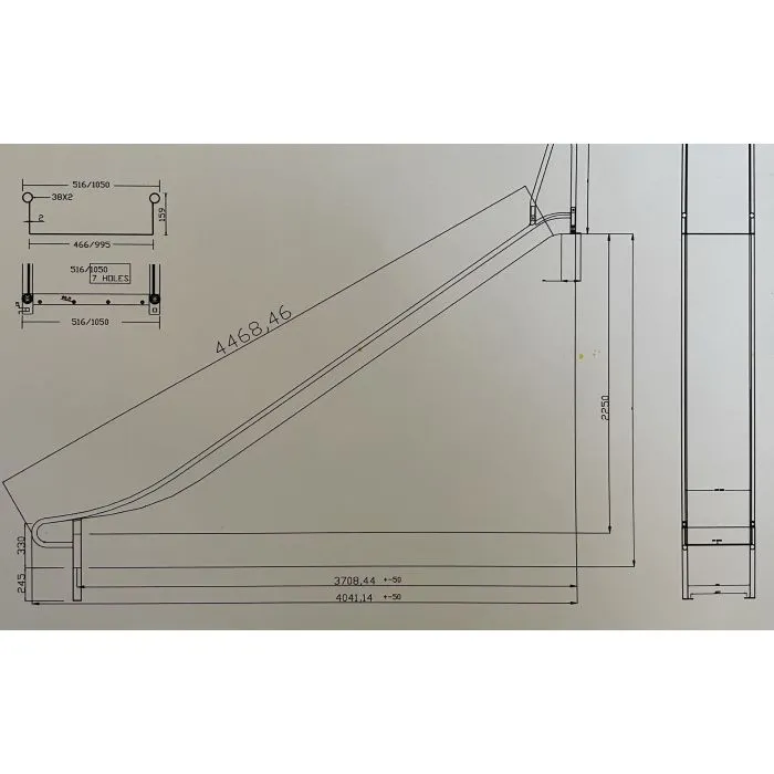 Playground Slide Stainless Steel 250cm