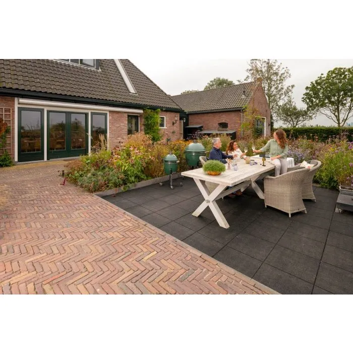 Rubber tiles black 1000x1000x65mm (m2)