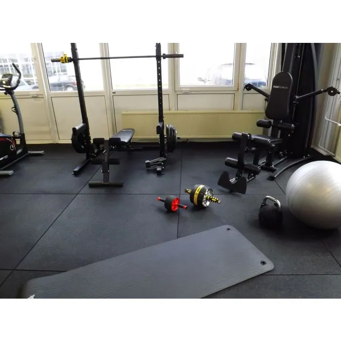 Rubber tiles black 1000x1000x25mm (m2)