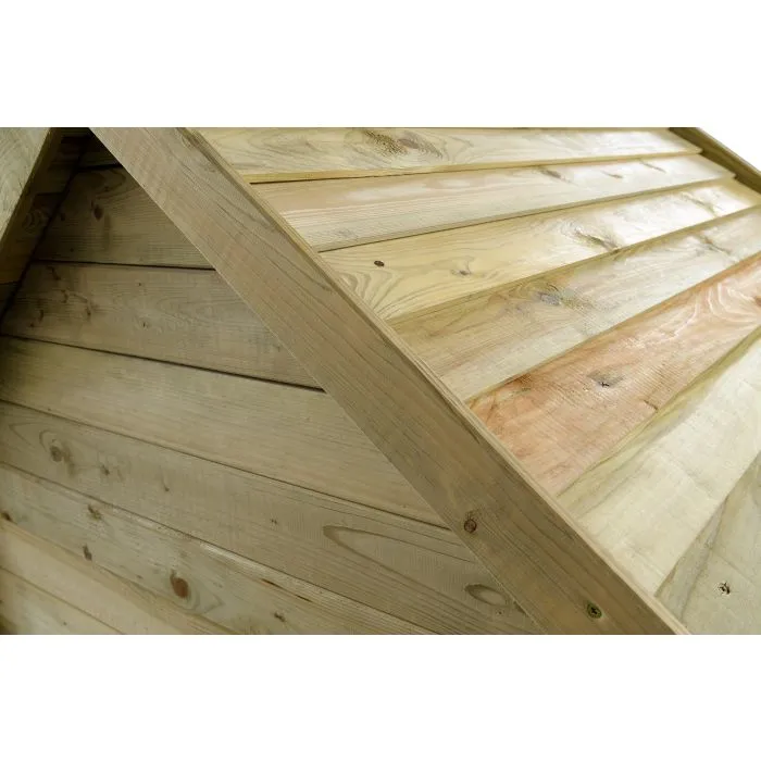 Wooden playhouse with floor 120x120x160cm