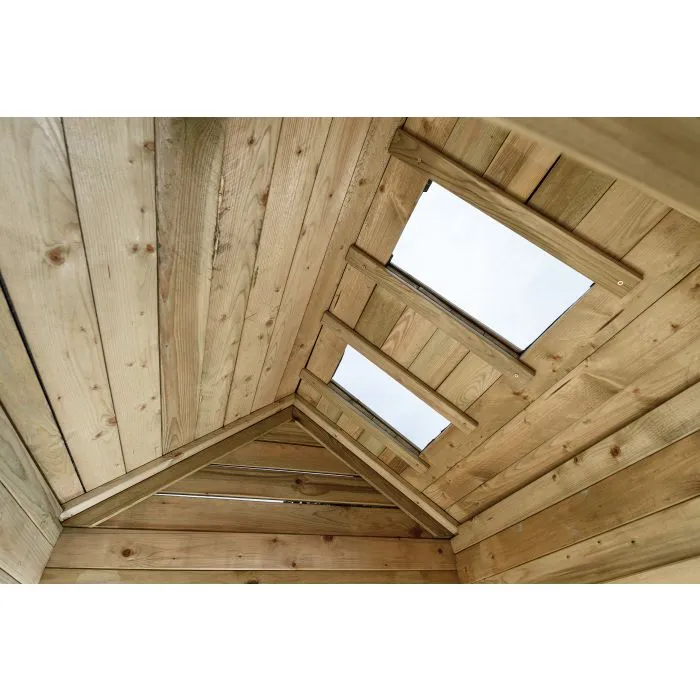 Wooden playhouse with skylight 120x120x160cm