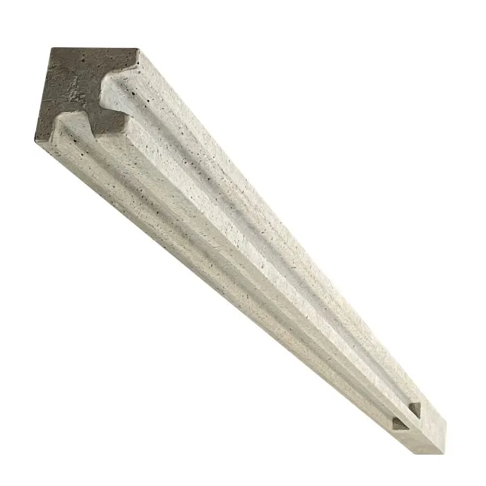 Concrete post for wooden fence grey 12x12cm