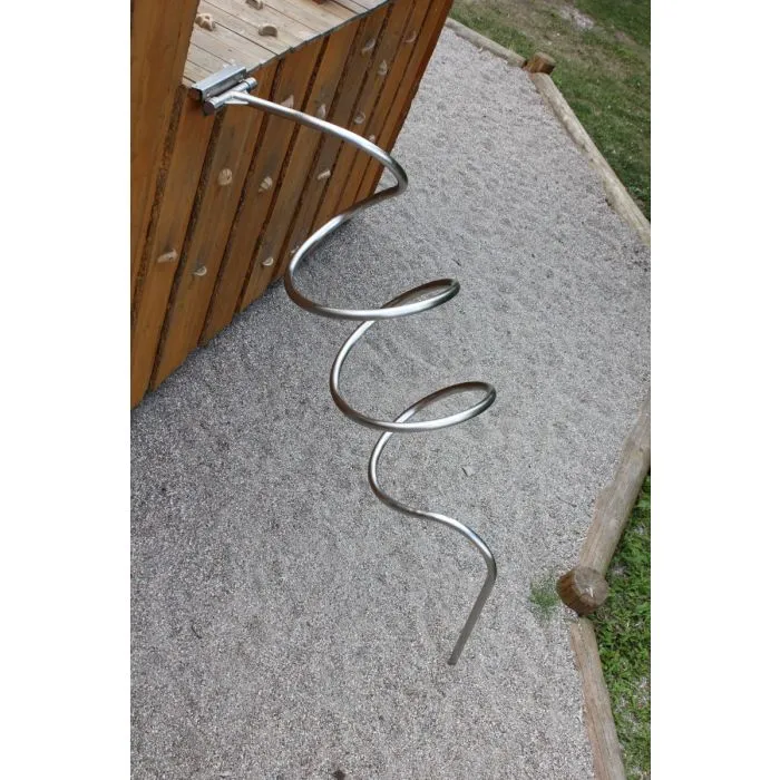 Spiral pole sliding pole for public playgrounds