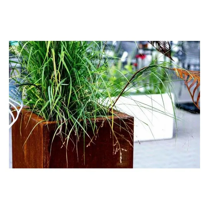 Corten steel planters square 50x50x50cm
