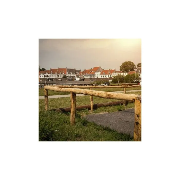 Anti parking bollard chestnut ø16x100cm