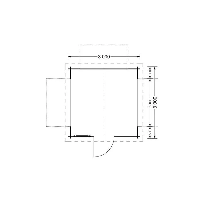 Sales stand kiosk christmas stand 3x3m / 28mm
