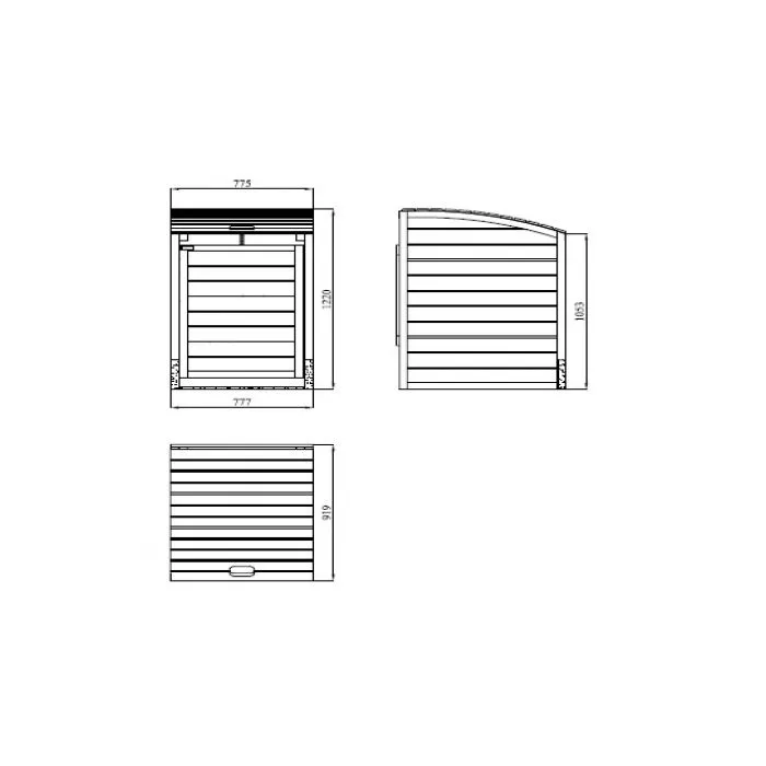 Bin cover wheelie 80x122x90cm