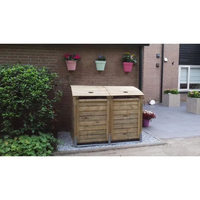 Bin cover wheelie double 155x122x90cm
