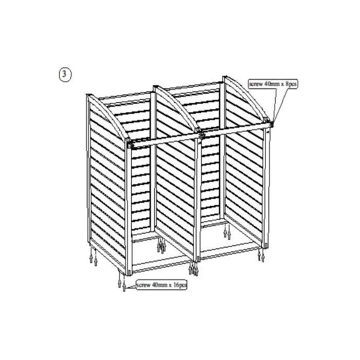 Wheelie Bin Cover double 145x125x90cm