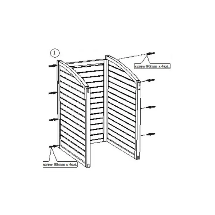 Bin cover wheelie 75x125x90cm