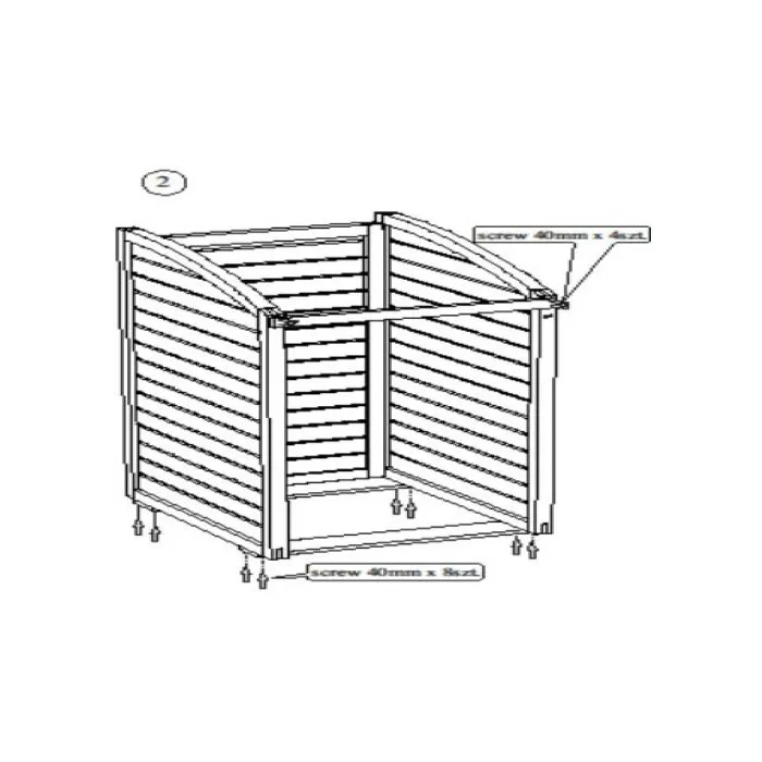 Bin cover wheelie 75x125x90cm