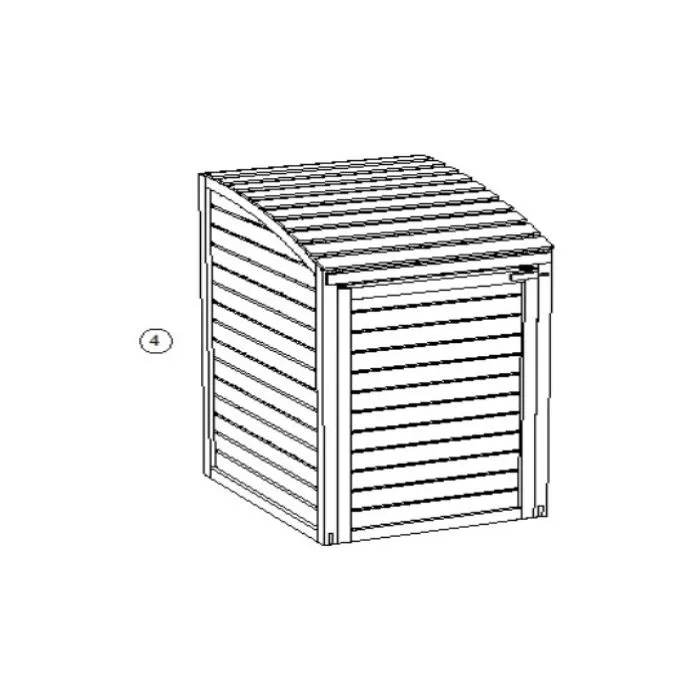 Bin cover wheelie 75x125x90cm