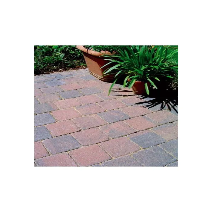 Cobblestones red/black tumbled 15x15x6cm (m2)