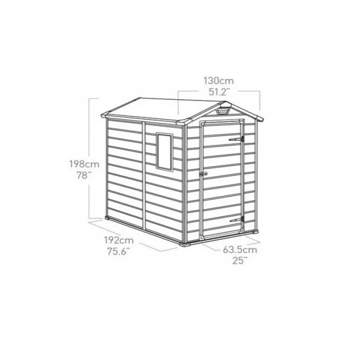 Garden shed 130x192x198cm	