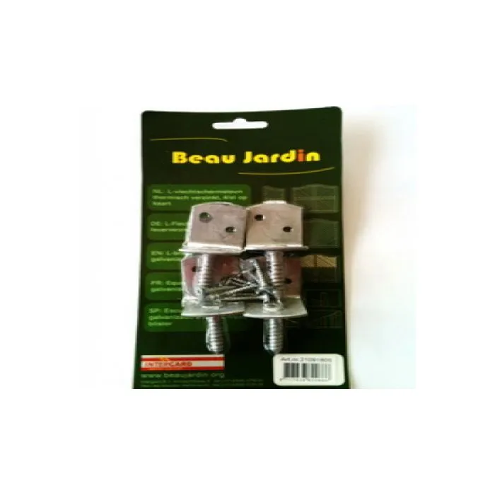 L-brackets hot dip galvanized 4pcs/card