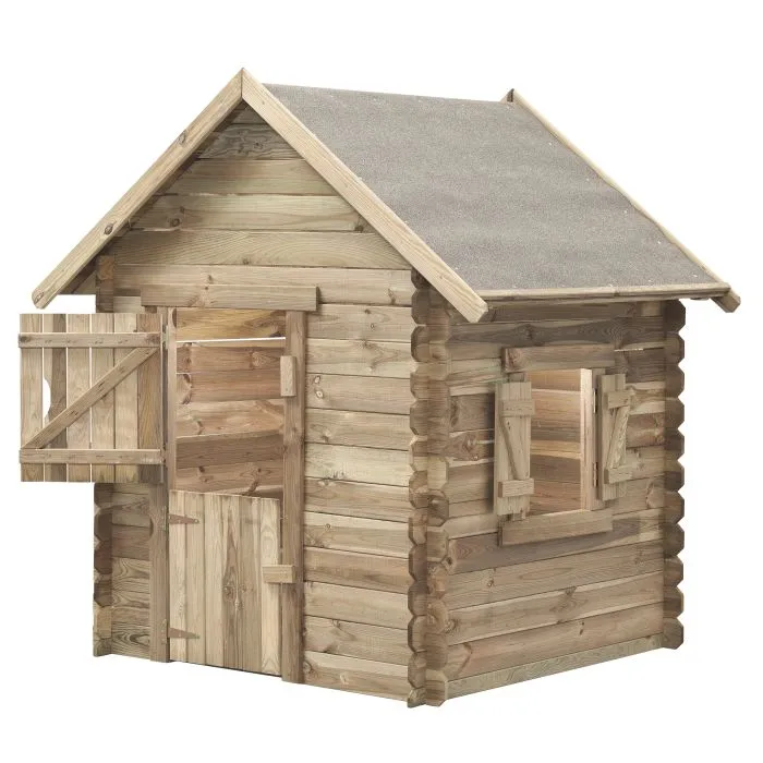 Wooden playhouse Lodewijk 120x120x160cm