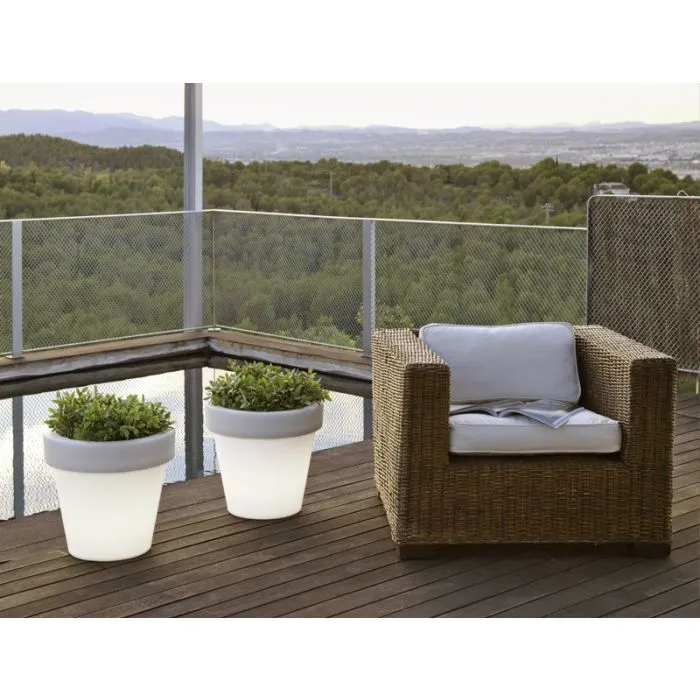 Flower pot and garden lighting design ø130cm