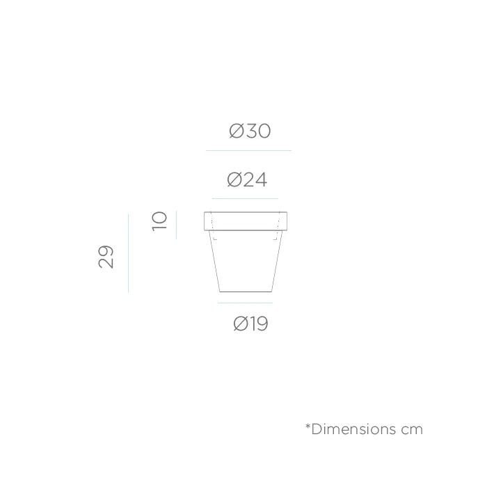 Flower pot and garden lighting design ø30cm