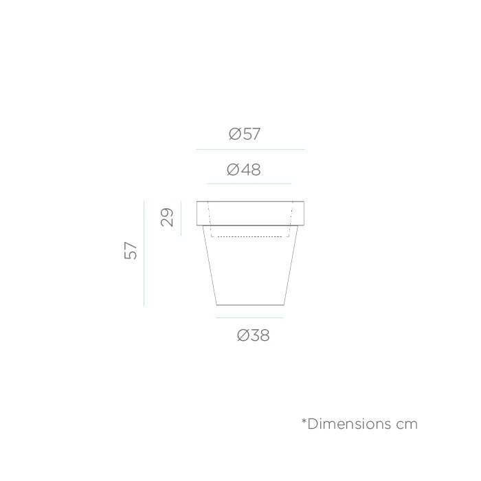 Flower pot and garden lighting design ø60cm