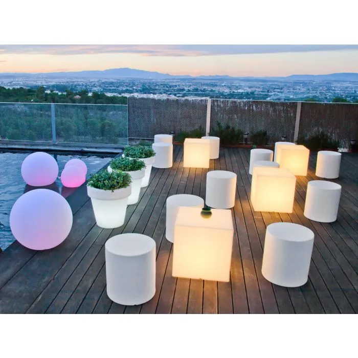 Flower pot and garden lighting design ø130cm