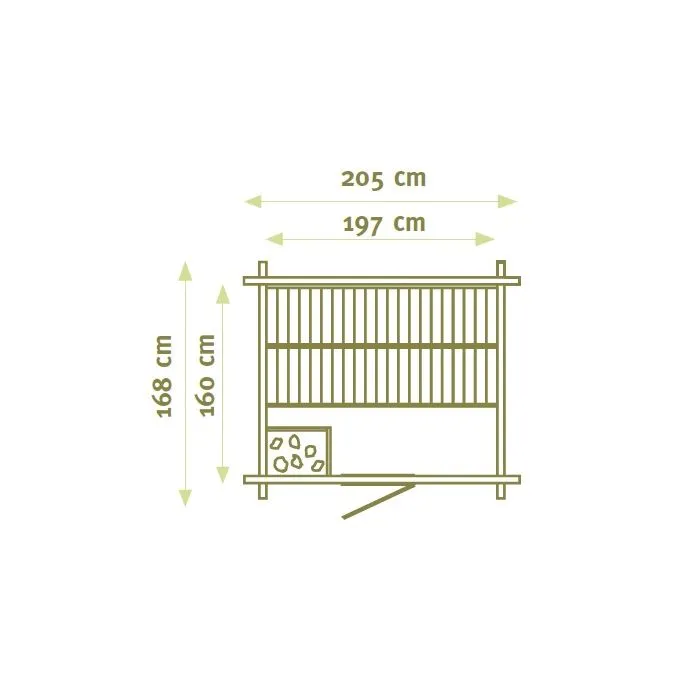 Indoor sauna 205x168cm / 40mm