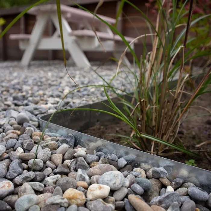 Border edging galvanized 100x17.5cm/1.5mm