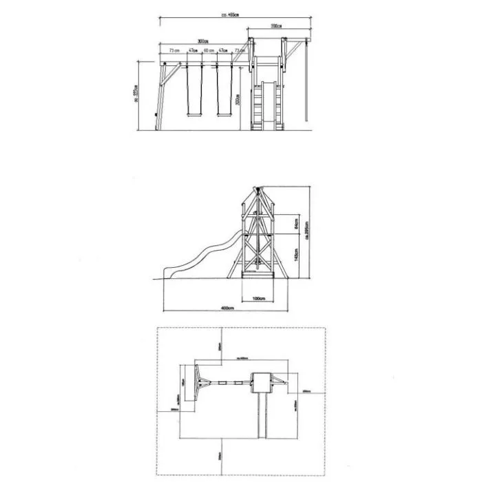 Wooden swingset Nelis